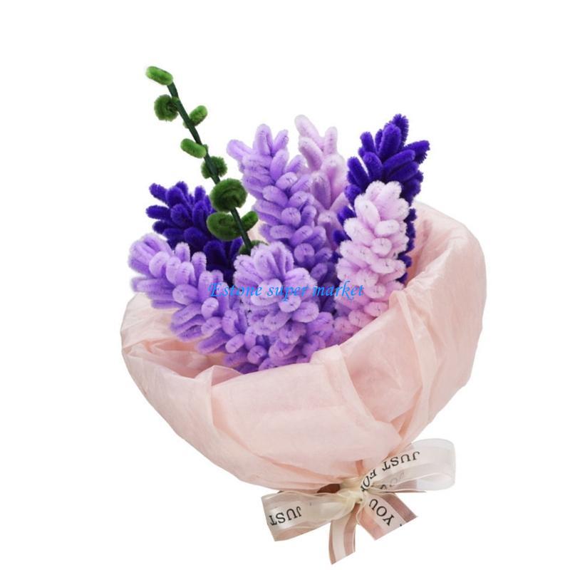 Art Craft Flower Making - 090B Pfeifenreiniger, Bastelzubehör-Sets, DIY-Blumenstrauß-Sets mit Chenille-Stielen,