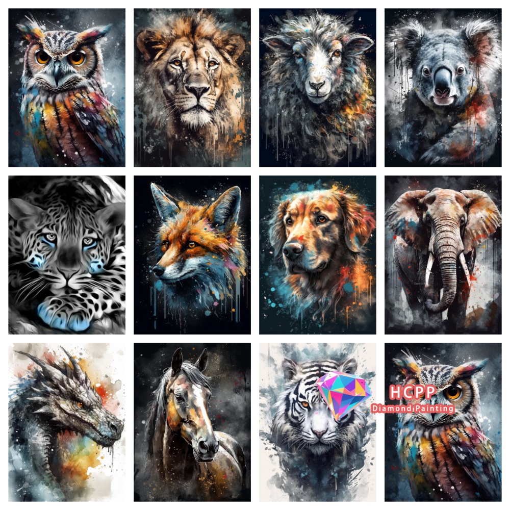 Art Craft Lion - Diamant-Malset mit Tiermotiven: Löwe, Koala, Tiger,