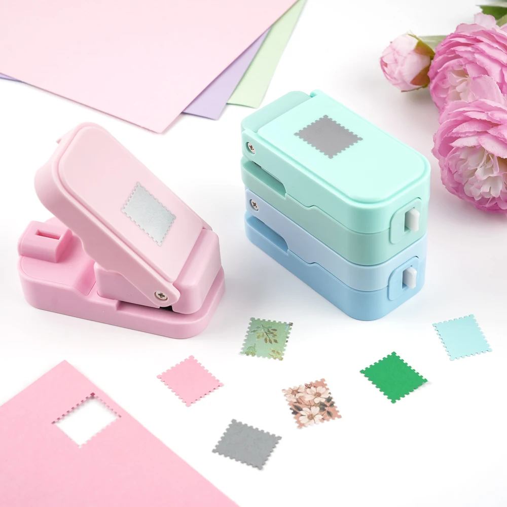 Art Craft Journals - Tragbarer Stapelbarer Stempelrandstanzer Bunter Briefmarken-Kantenstanzer für
