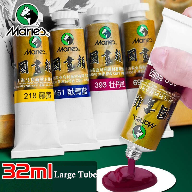 Chinese Art Craft - Marie's chinesische Farbe, 32 ml/Röhren, Aquarellfarbe,