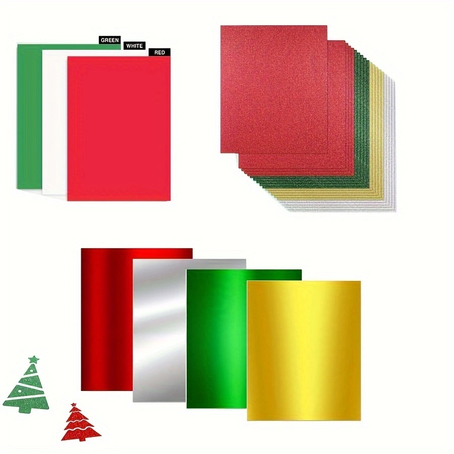 Art And Craft Recycle - 33 Blatt Weihnachts-Stil, DIY-Karton, rot, grün,