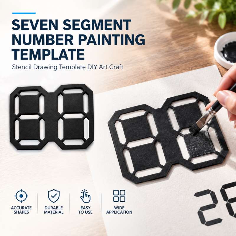 Art Craft Number - Sieben-Segment-Zahlen-Malschablone, Zeichenschablone, DIY-Kunsthandwerk