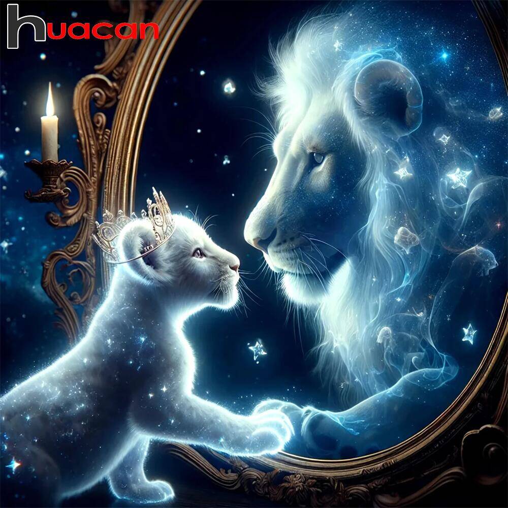 Art Craft Lion - Huacan Diamant Malerei Tier Hund Neuheiten