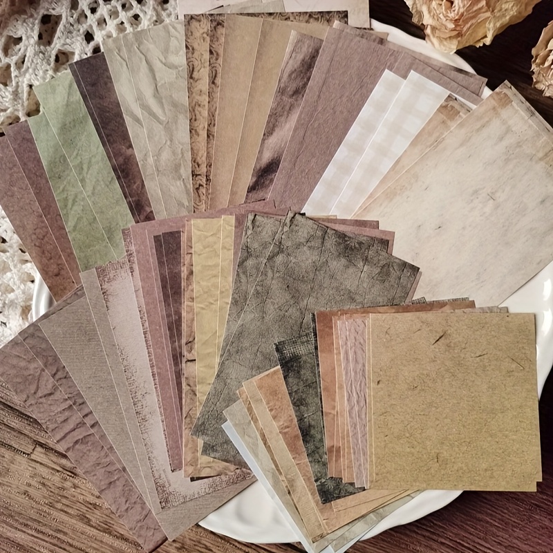 Art Craft Journals - 60-Blatt-Bastelpapier-Set mit gemischtem Vintage-Muster – dekorative