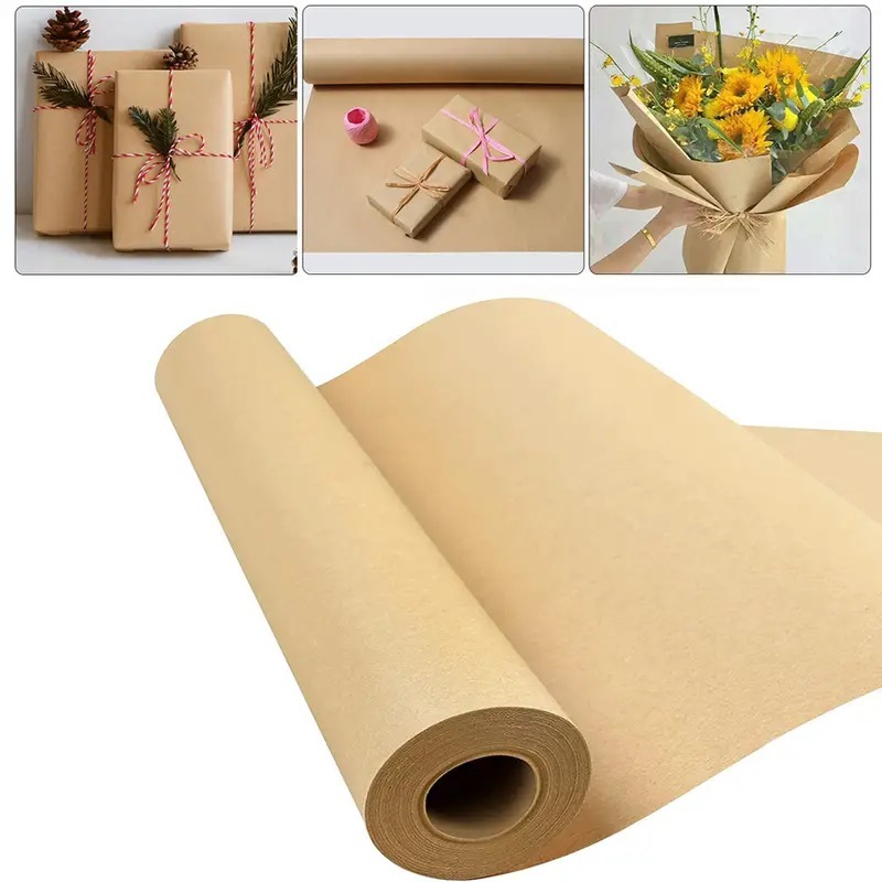 Art And Craft Recycle - Braunes Kraftpapier, ideal für Geschenkverpackungen, Verpackungsrolle