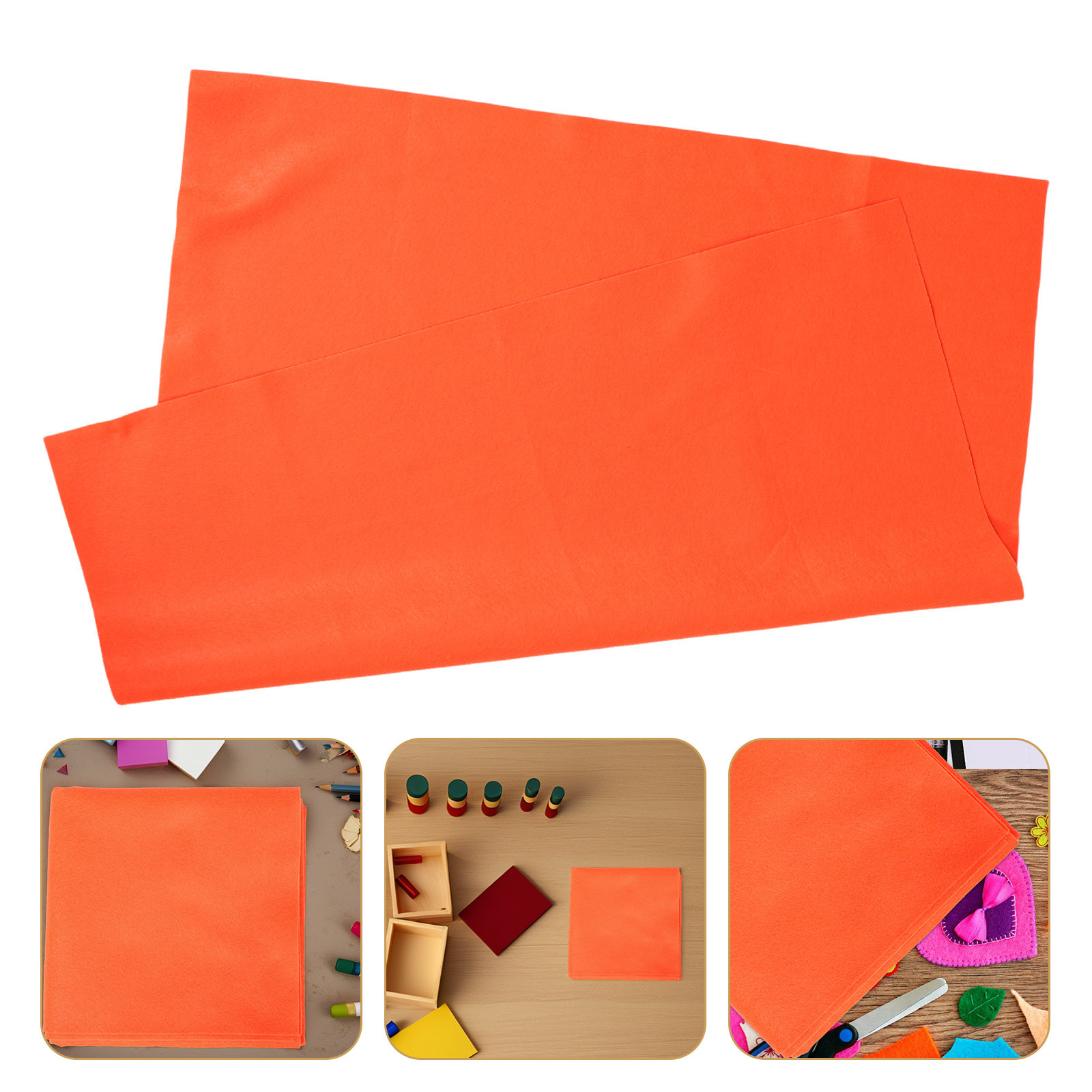 Art Craft Classes - Orangefarbene Filzstoffplatten, weich, flexibel, verschleißfest, für