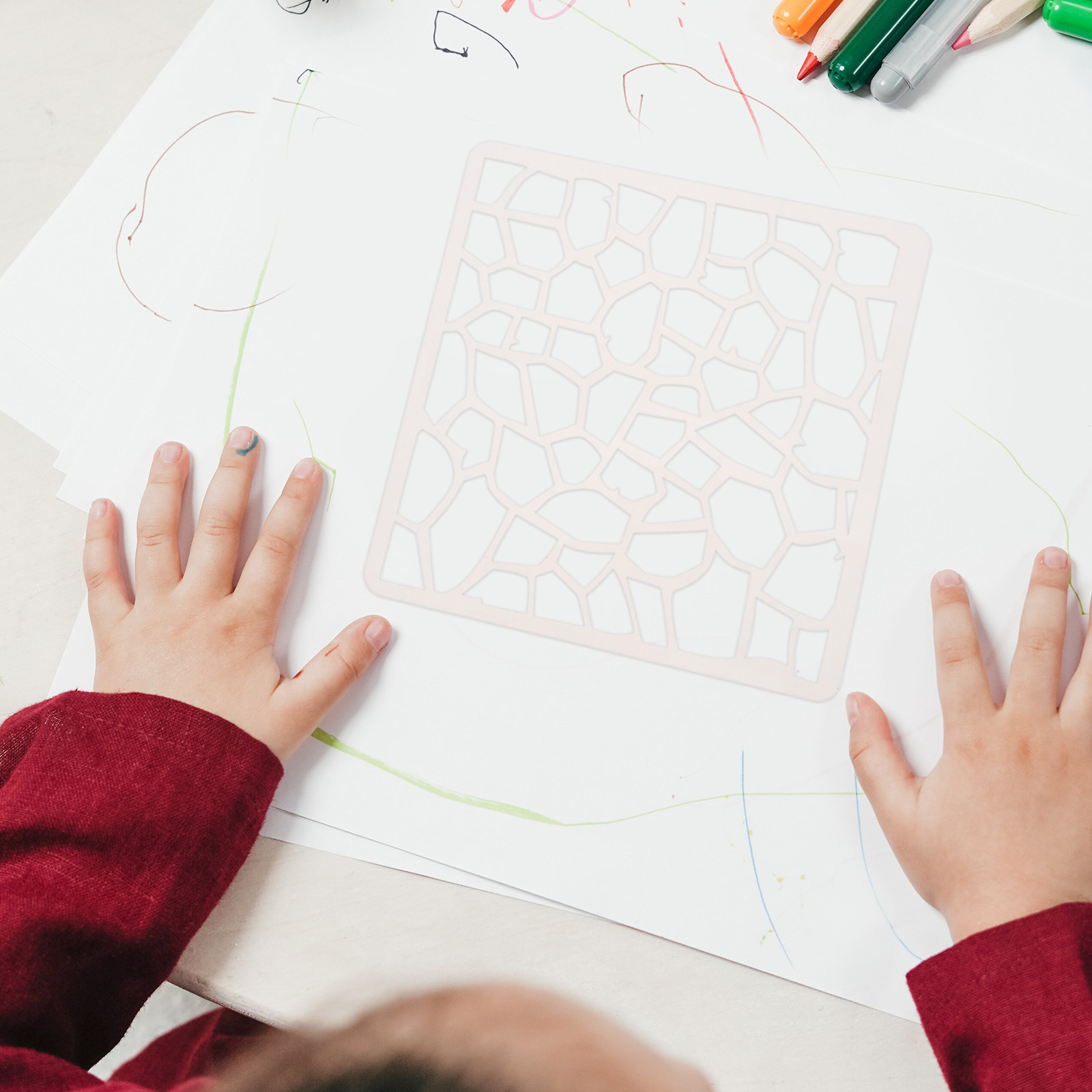 Art Craft Journals - Geometrische Schablone, wiederverwendbare Vorlage für Haustiere,
