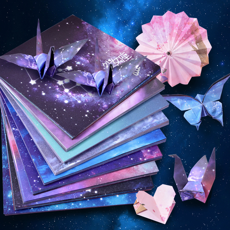 Art And Craft Recycle - 50 Blatt Origami-Papiersterne für Kinder, DIY-Handarbeit,