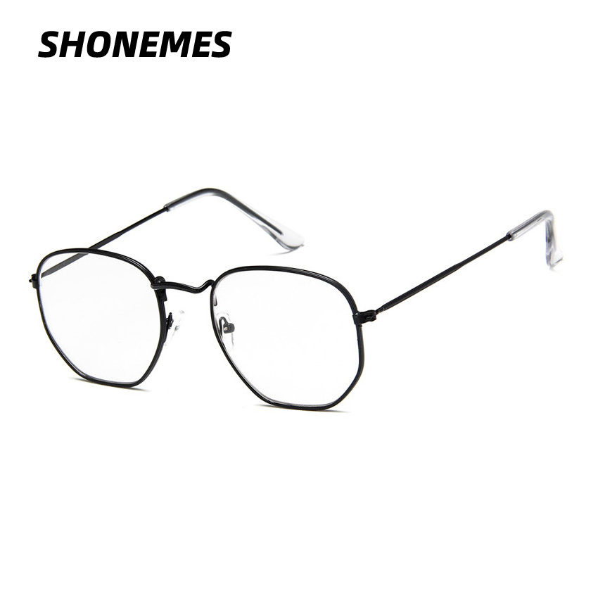 Art Craft Glasses - SHONEMES Sechseckige Brille, Metallrahmen, Vintage-Stil, polygonale,
