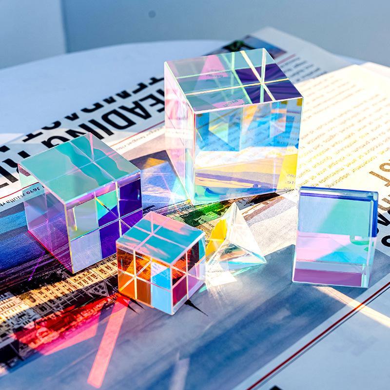 Art Craft Optical - Mini K9 Kristallprisma-Würfel, optisches Glas, RGB-Dispersionsprisma,