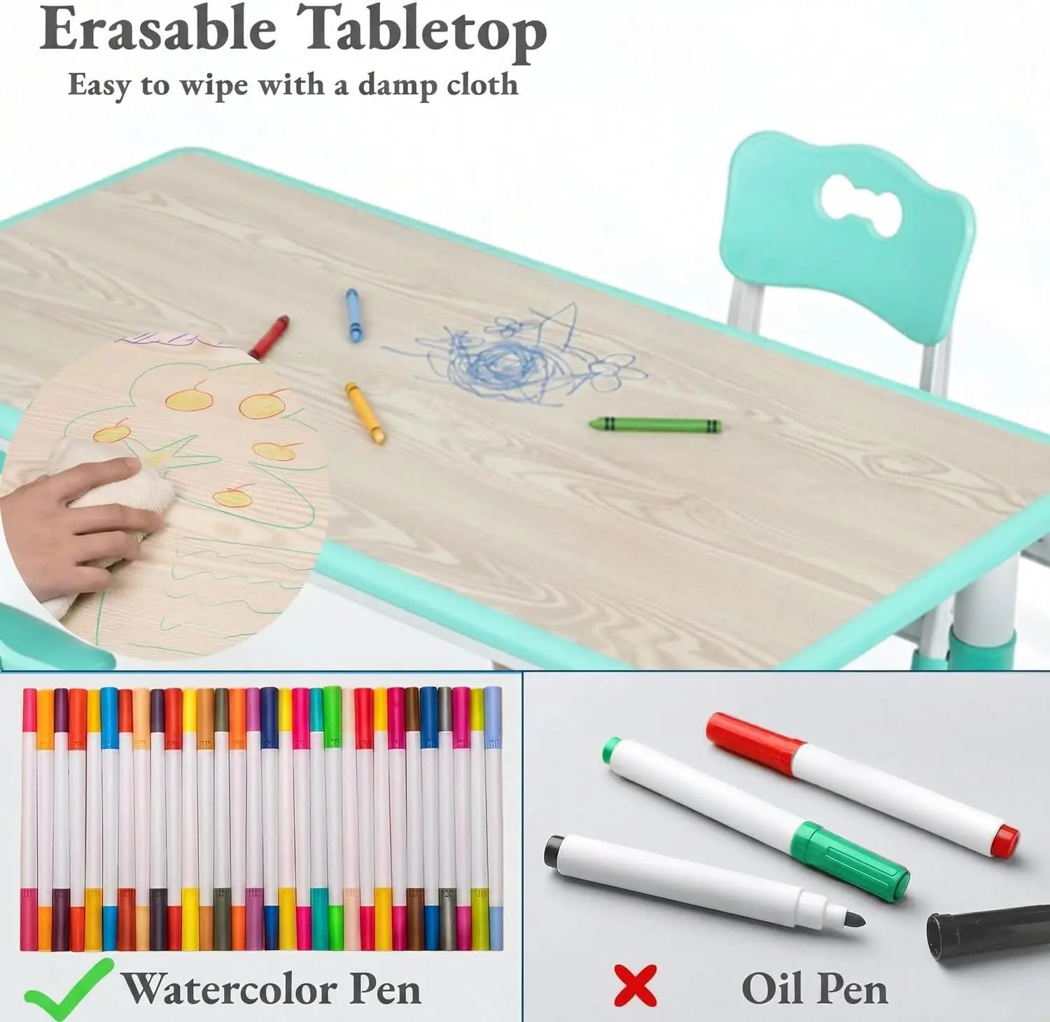 Kindertisch- und 6-Stühle-Set, – Art Craft For Preschoolers Bewertung und Preis