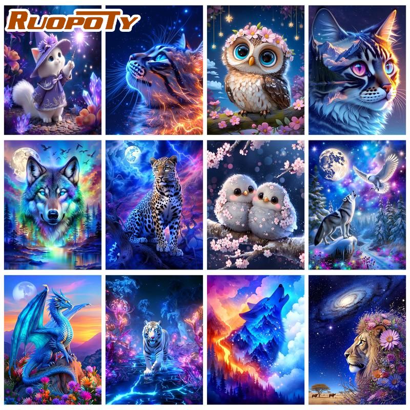 RUOPOTY Blauer Drache Malen na – Art Craft Number Bewertung und Preis