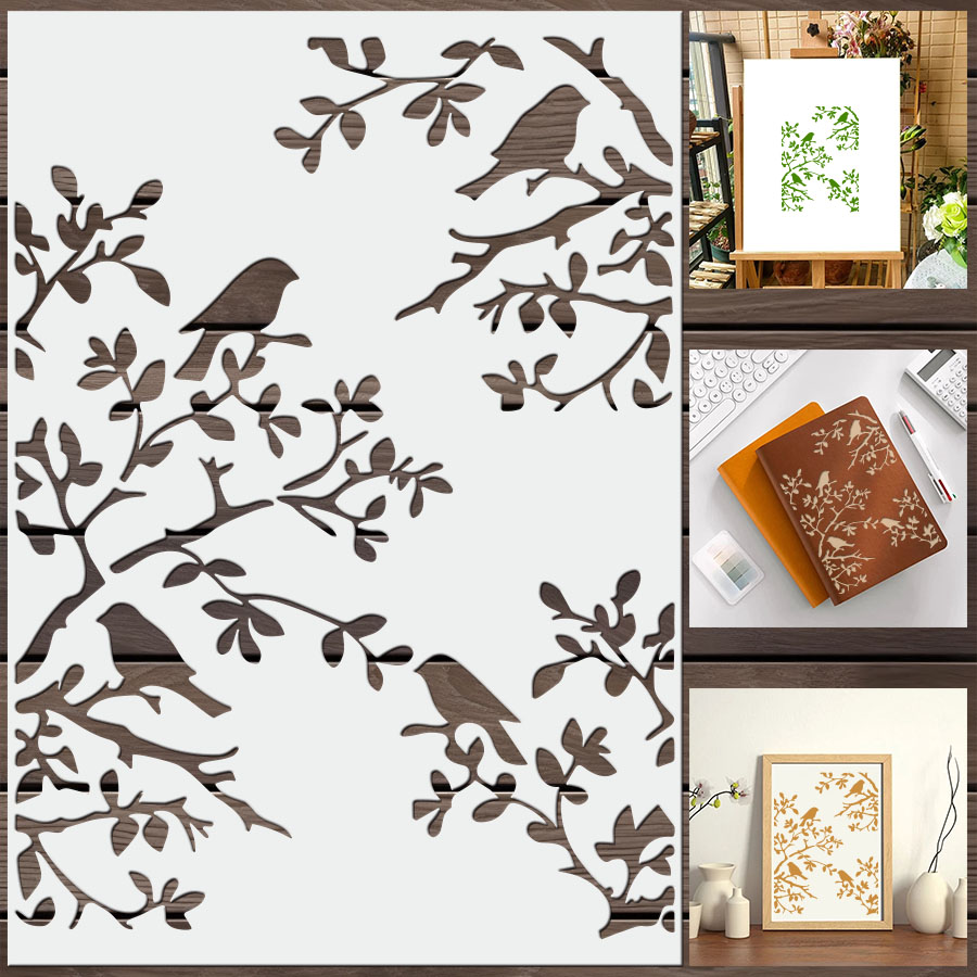 1 Stück DIY Vogelzweig Schablo – Art Craft Journals Bewertung und Preis
