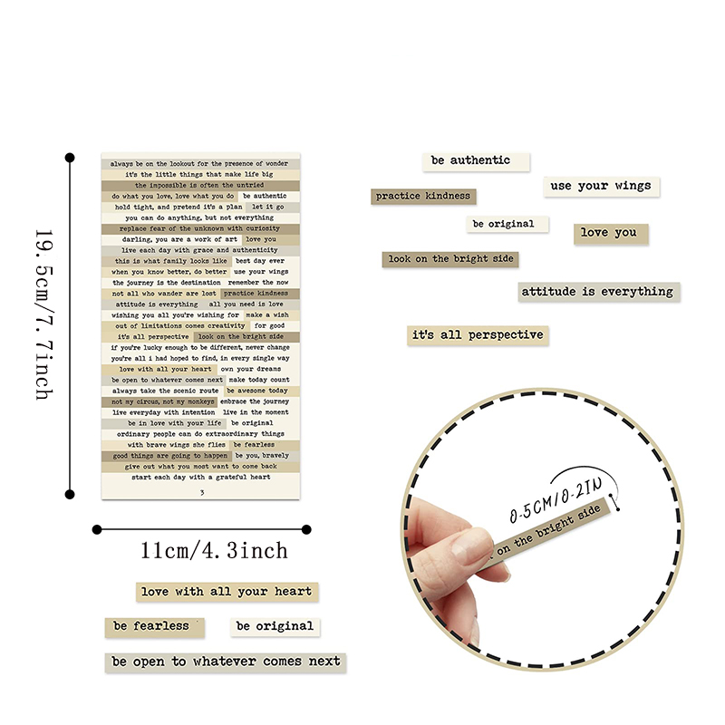 8 Stück braune Notizaufkleber, – Art Craft Journals Bewertung und Preis