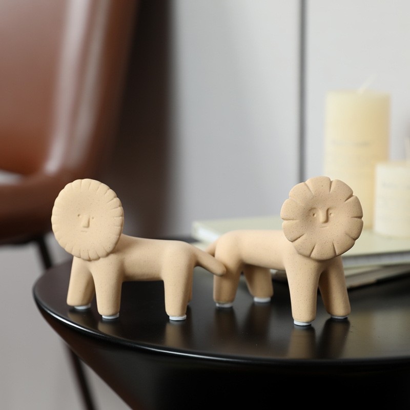Nordic Morandi Farbe Tier Löwe – Art Craft Lion Bewertung und Preis