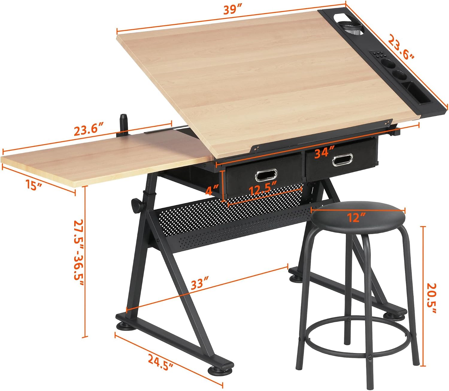 Verstellbarer Zeichentisch mit – Art Crafting Bewertung und Preis