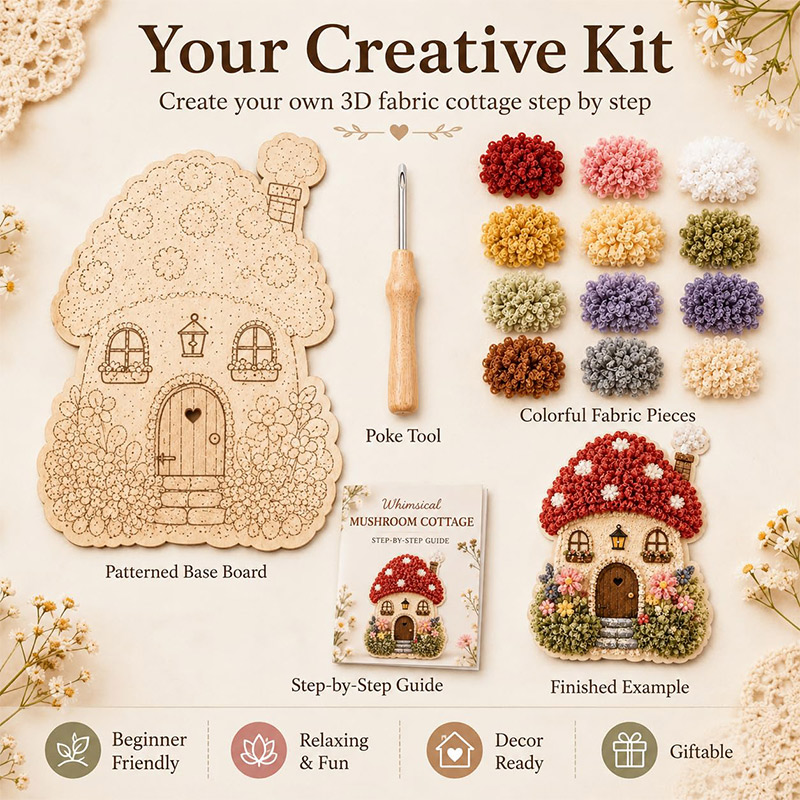 3D Pilzhaus Poke Art DIY-Set S – Art Crafting Bewertung und Preis