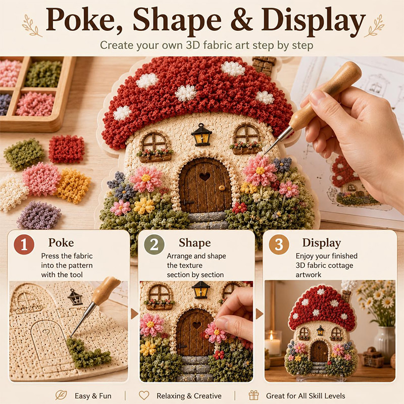 3D Pilzhaus Poke Art DIY-Set S – Art Crafting Bewertung und Preis