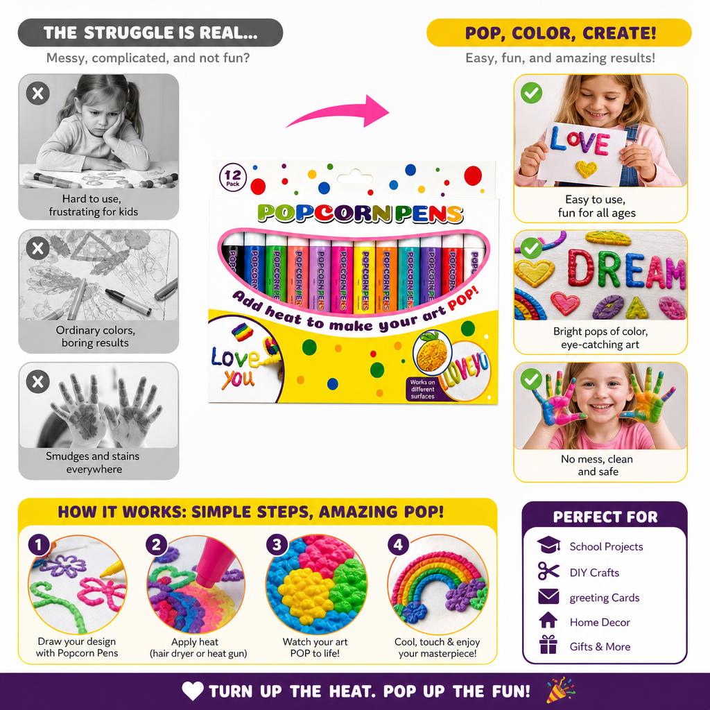 12 Farben 3D Magische Hitzeakt – Art Craft Journals Bewertung und Preis