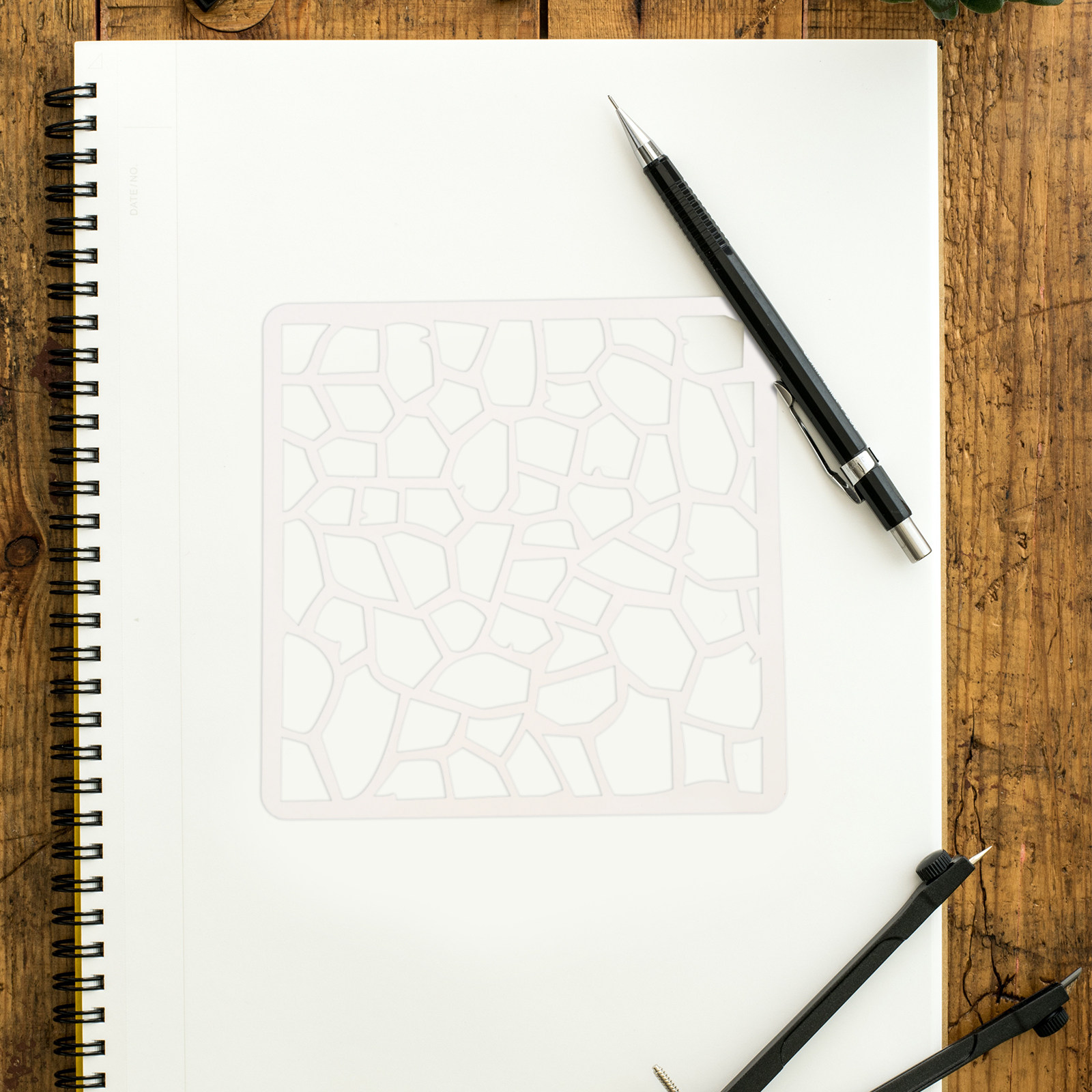 Geometrische Schablone, wieder – Art Craft Journals Bewertung und Preis
