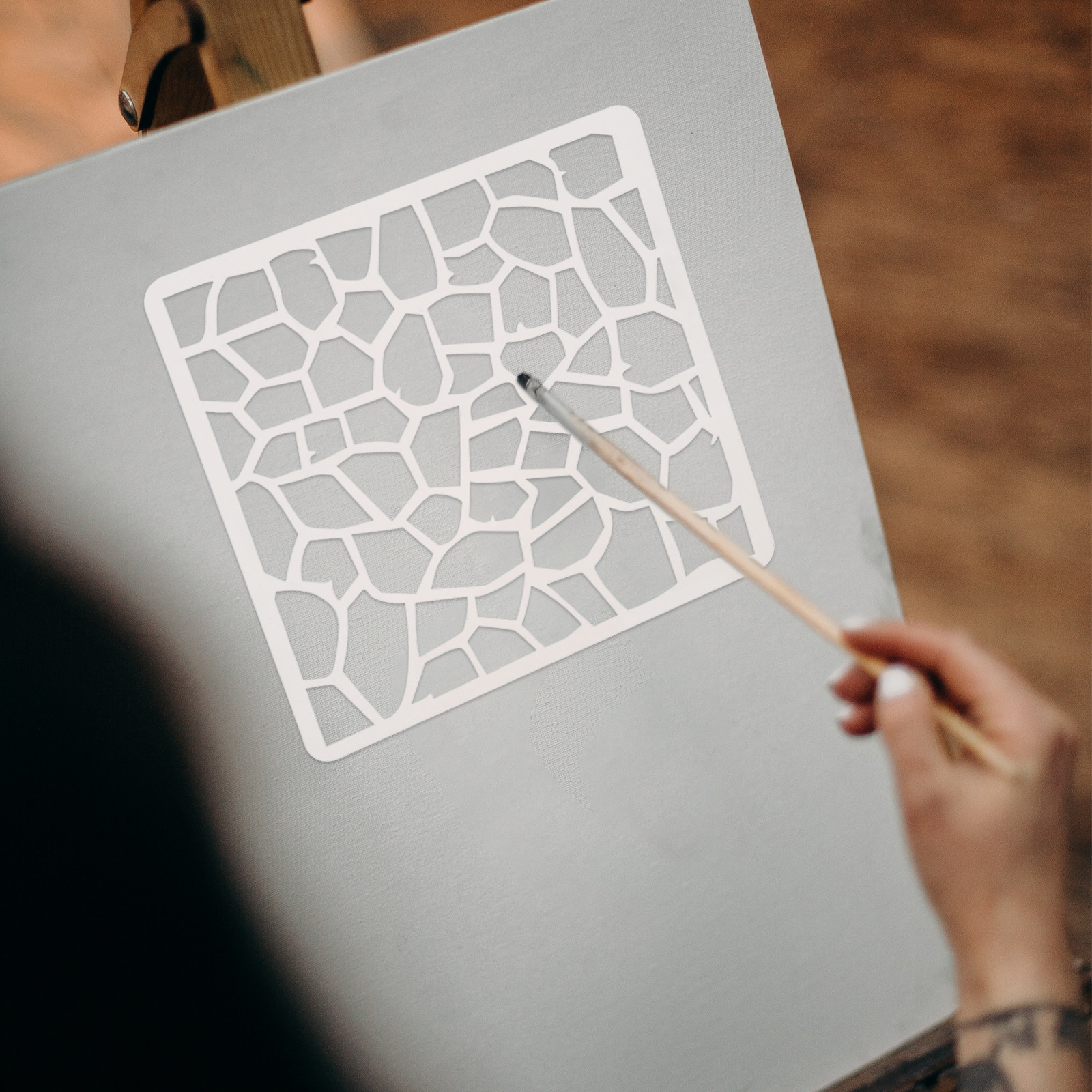 Geometrische Schablone, wieder – Art Craft Journals Bewertung und Preis