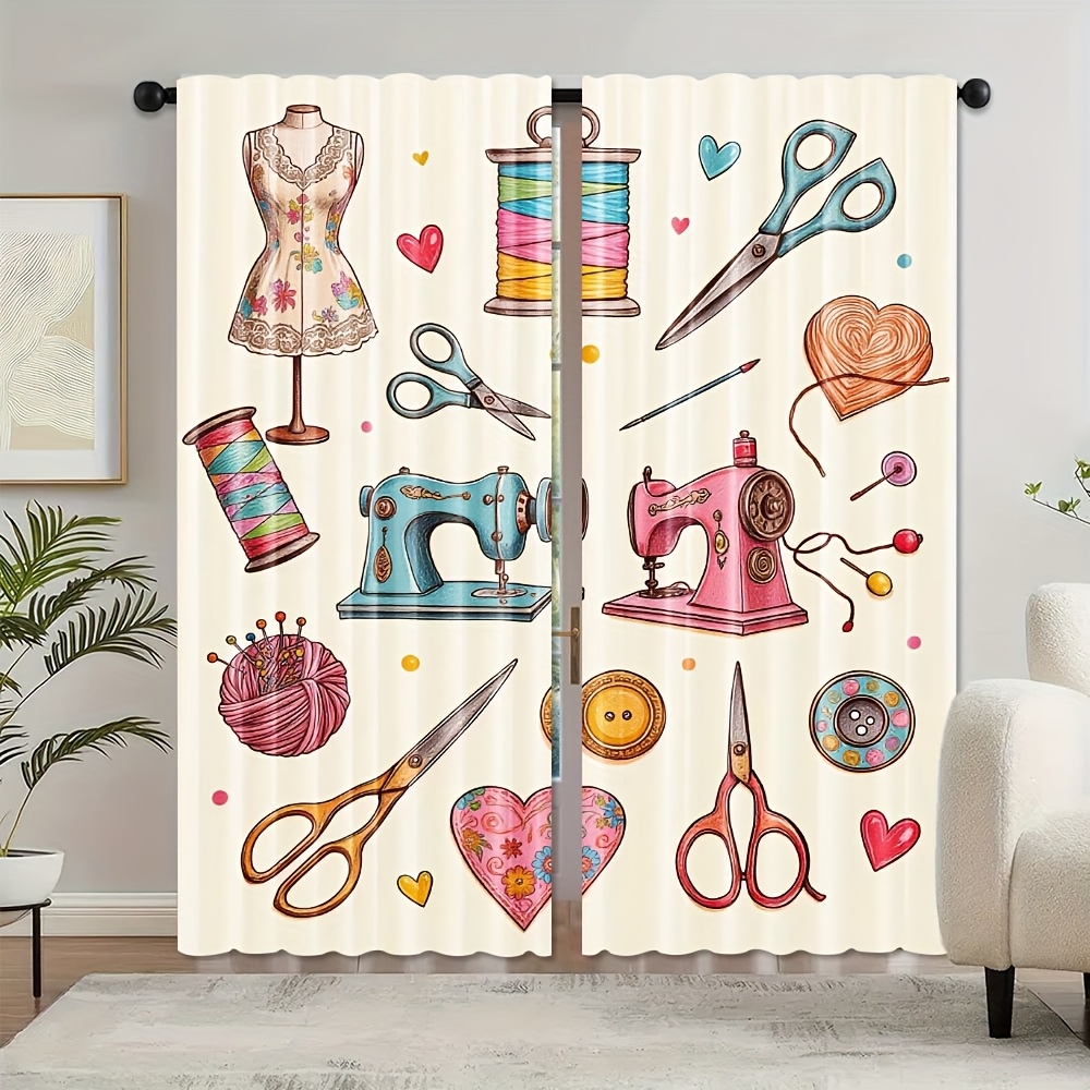 Nähzimmer-Dekoration, Vorhangs – Art And Craft For Nursery Bewertung und Preis