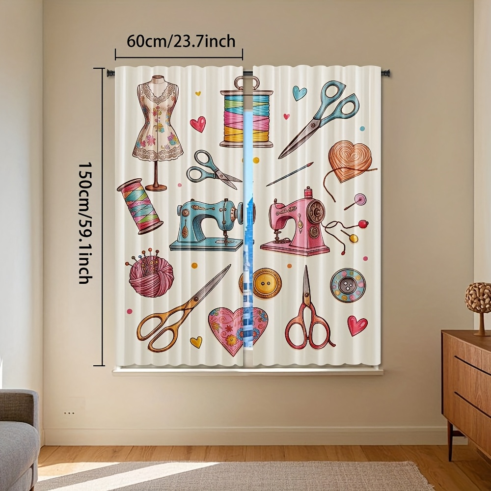 Nähzimmer-Dekoration, Vorhangs – Art And Craft For Nursery Bewertung und Preis