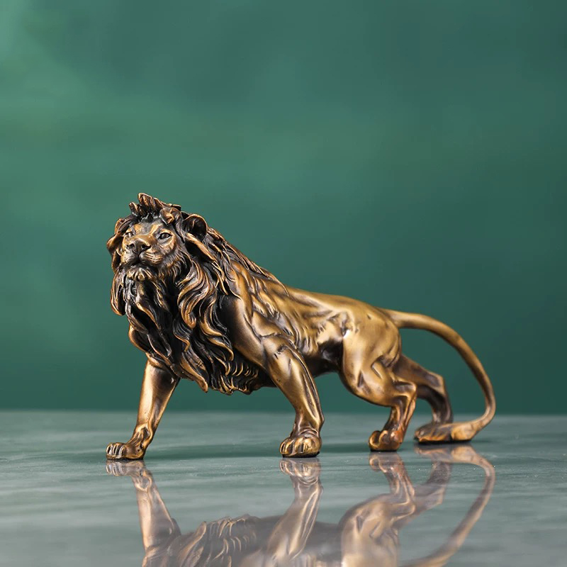 Kupfer-Löwen-Skulptur-Ornament – Art Craft Lion Bewertung und Preis