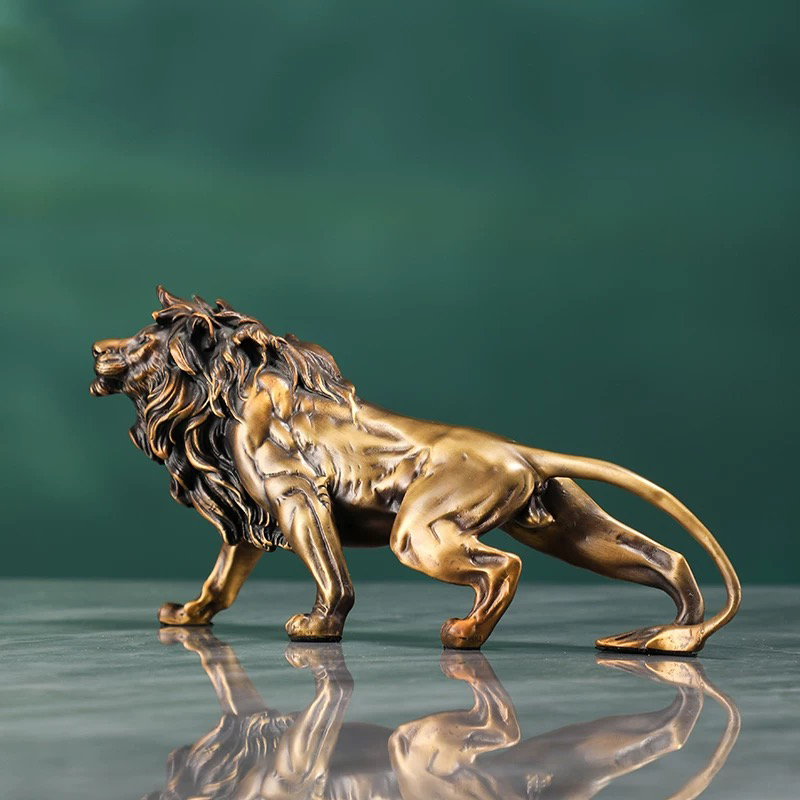 Kupfer-Löwen-Skulptur-Ornament – Art Craft Lion Bewertung und Preis
