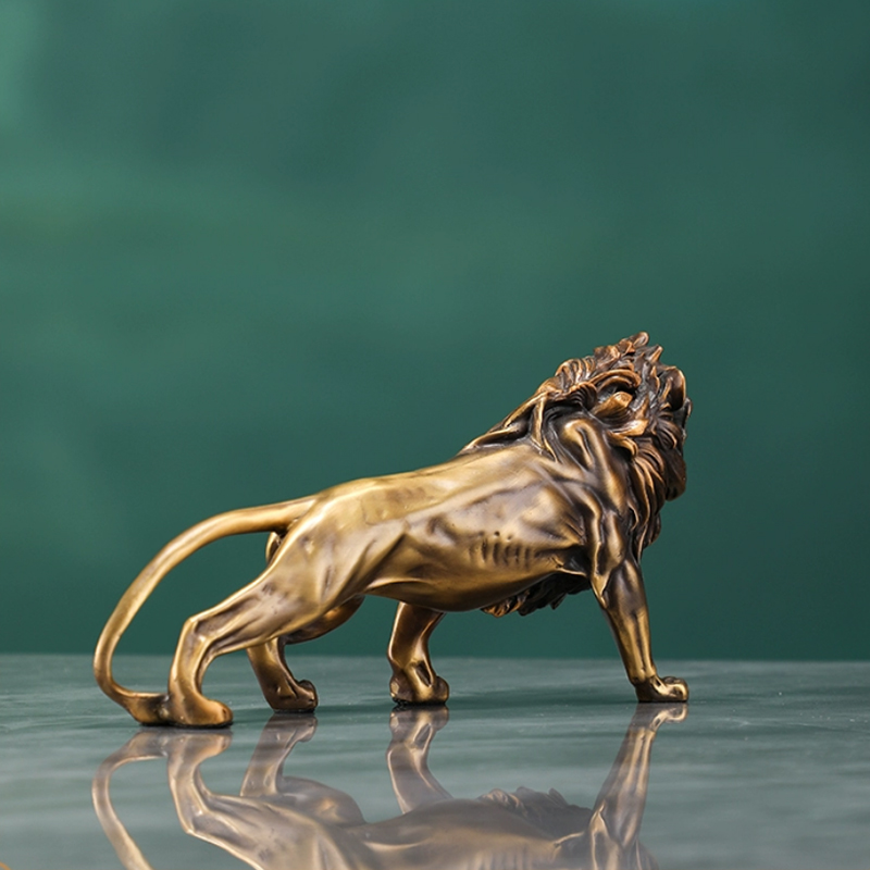 Kupfer-Löwen-Skulptur-Ornament – Art Craft Lion Bewertung und Preis