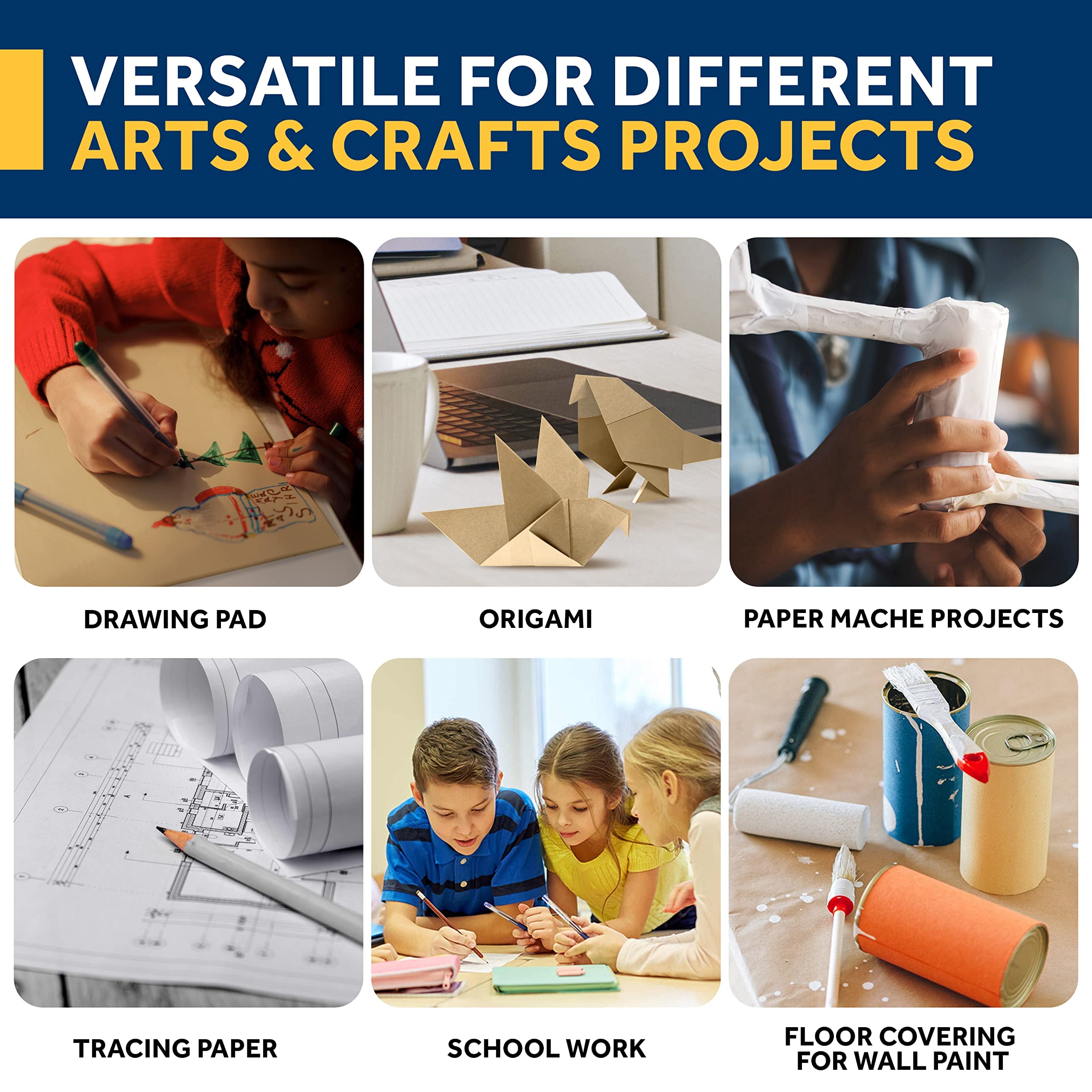 Braunes Kraftpapier, ideal für – Art And Craft Recycle Bewertung und Preis