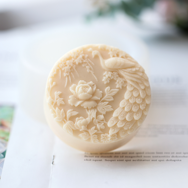Silikon-Seifenform mit Pfauenb – Art Craft Flower Making Bewertung und Preis